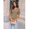image:imageAUTOMET Womens Summer Short Sleeve T Shirt 2026 Spring Vacation V Neck Tops Lace Blouses Dressy Casual Fashion ClothesKhaki