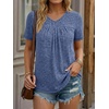 image:imageAUTOMET Womens Summer V Neck Babydoll Tops Short Sleeve ShirtsBlue