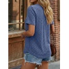 image:imageAUTOMET Womens Summer V Neck Babydoll Tops Short Sleeve ShirtsBlue