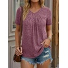 image:imageAUTOMET Womens Summer V Neck Babydoll Tops Short Sleeve ShirtsBurgundy