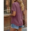 image:imageAUTOMET Womens Summer V Neck Babydoll Tops Short Sleeve ShirtsBurgundy
