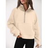 image:imageAUTOMET Womens Sweatshirts Half Zip Fleece Pullover Fall OutfitsApricot