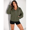 image:imageAUTOMET Womens Sweatshirts Half Zip Fleece Pullover Fall OutfitsArmygreen