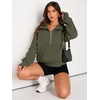 image:imageAUTOMET Womens Sweatshirts Half Zip Fleece Pullover Fall OutfitsArmygreen