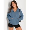 image:imageAUTOMET Womens Sweatshirts Half Zip Fleece Pullover Fall OutfitsBlue