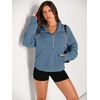 image:imageAUTOMET Womens Sweatshirts Half Zip Fleece Pullover Fall OutfitsBlue