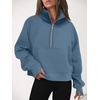 image:imageAUTOMET Womens Sweatshirts Half Zip Fleece Pullover Fall OutfitsBlue