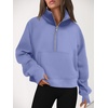 image:imageAUTOMET Womens Sweatshirts Half Zip Fleece Pullover Fall OutfitsBlue Purple