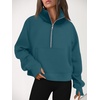 image:imageAUTOMET Womens Sweatshirts Half Zip Fleece Pullover Fall OutfitsBluegreen