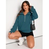 image:imageAUTOMET Womens Sweatshirts Half Zip Fleece Pullover Fall OutfitsBluegreen