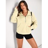 image:imageAUTOMET Womens Sweatshirts Half Zip Fleece Pullover Fall OutfitsButter Yellow