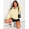 image:imageAUTOMET Womens Sweatshirts Half Zip Fleece Pullover Fall OutfitsButter Yellow