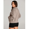 image:imageAUTOMET Womens Sweatshirts Half Zip Fleece Pullover Fall OutfitsCoffeegrey