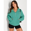 image:imageAUTOMET Womens Sweatshirts Half Zip Fleece Pullover Fall OutfitsCyan