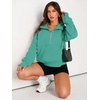 image:imageAUTOMET Womens Sweatshirts Half Zip Fleece Pullover Fall OutfitsCyan