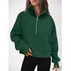 image:imageAUTOMET Womens Sweatshirts Half Zip Fleece Pullover Fall OutfitsDark Green