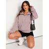 image:imageAUTOMET Womens Sweatshirts Half Zip Fleece Pullover Fall OutfitsDarkpink