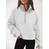 image:imageAUTOMET Womens Sweatshirts Half Zip Fleece Pullover Fall OutfitsGrey