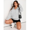 image:imageAUTOMET Womens Sweatshirts Half Zip Fleece Pullover Fall OutfitsGrey