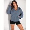 image:imageAUTOMET Womens Sweatshirts Half Zip Fleece Pullover Fall OutfitsGreyblue