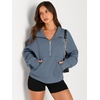 image:imageAUTOMET Womens Sweatshirts Half Zip Fleece Pullover Fall OutfitsGreyblue