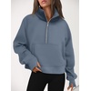 image:imageAUTOMET Womens Sweatshirts Half Zip Fleece Pullover Fall OutfitsGreyblue