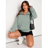image:imageAUTOMET Womens Sweatshirts Half Zip Fleece Pullover Fall OutfitsGreygreen