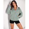 image:imageAUTOMET Womens Sweatshirts Half Zip Fleece Pullover Fall OutfitsGreygreen