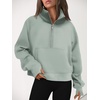 image:imageAUTOMET Womens Sweatshirts Half Zip Fleece Pullover Fall OutfitsGreygreen