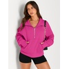 image:imageAUTOMET Womens Sweatshirts Half Zip Fleece Pullover Fall OutfitsHotpink
