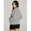 image:imageAUTOMET Womens Sweatshirts Half Zip Fleece Pullover Fall OutfitsLight Grey