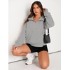 image:imageAUTOMET Womens Sweatshirts Half Zip Fleece Pullover Fall OutfitsLight Grey