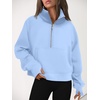 image:imageAUTOMET Womens Sweatshirts Half Zip Fleece Pullover Fall OutfitsLightblue