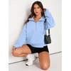 image:imageAUTOMET Womens Sweatshirts Half Zip Fleece Pullover Fall OutfitsLightblue
