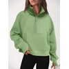 image:imageAUTOMET Womens Sweatshirts Half Zip Fleece Pullover Fall OutfitsLightgreen