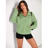 image:imageAUTOMET Womens Sweatshirts Half Zip Fleece Pullover Fall OutfitsLightgreen