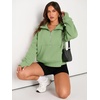 image:imageAUTOMET Womens Sweatshirts Half Zip Fleece Pullover Fall OutfitsLightgreen