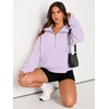 image:imageAUTOMET Womens Sweatshirts Half Zip Fleece Pullover Fall OutfitsLightpurple