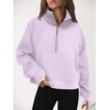 image:imageAUTOMET Womens Sweatshirts Half Zip Fleece Pullover Fall OutfitsLightpurple