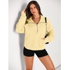 image:imageAUTOMET Womens Sweatshirts Half Zip Fleece Pullover Fall OutfitsLightyellow