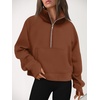 image:imageAUTOMET Womens Sweatshirts Half Zip Fleece Pullover Fall OutfitsMaple