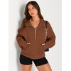 image:imageAUTOMET Womens Sweatshirts Half Zip Fleece Pullover Fall OutfitsMaple