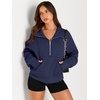 image:imageAUTOMET Womens Sweatshirts Half Zip Fleece Pullover Fall OutfitsNavyblue