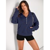 image:imageAUTOMET Womens Sweatshirts Half Zip Fleece Pullover Fall OutfitsNavyblue