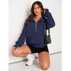 image:imageAUTOMET Womens Sweatshirts Half Zip Fleece Pullover Fall OutfitsNavyblue
