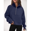 image:imageAUTOMET Womens Sweatshirts Half Zip Fleece Pullover Fall OutfitsNavyblue