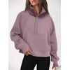 image:imageAUTOMET Womens Sweatshirts Half Zip Fleece Pullover Fall OutfitsNutmeg