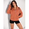 image:imageAUTOMET Womens Sweatshirts Half Zip Fleece Pullover Fall OutfitsOrange