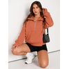 image:imageAUTOMET Womens Sweatshirts Half Zip Fleece Pullover Fall OutfitsOrange