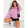 image:imageAUTOMET Womens Sweatshirts Half Zip Fleece Pullover Fall OutfitsPink
